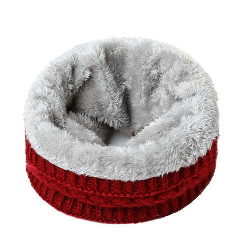 2019 winter warm scarf for women knitted neck scarves rings plush children men's collar ring female foulard neckerchief