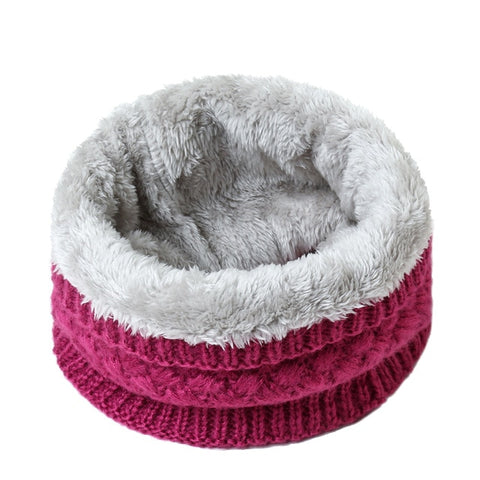 2019 winter warm scarf for women knitted neck scarves rings plush children men's collar ring female foulard neckerchief