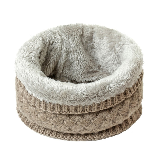 2019 winter warm scarf for women knitted neck scarves rings plush children men's collar ring female foulard neckerchief