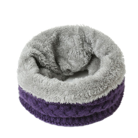 2019 winter warm scarf for women knitted neck scarves rings plush children men's collar ring female foulard neckerchief