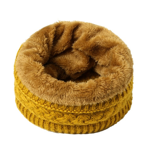 2019 winter warm scarf for women knitted neck scarves rings plush children men's collar ring female foulard neckerchief