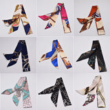 Small Silk Scarf For Women 2019 New Print Handle Bag Ribbons Brand Fashion Head Scarf Small Long Skinny Scarves Wholesale - THE PLACE TO BE !!