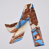 Small Silk Scarf For Women 2019 New Print Handle Bag Ribbons Brand Fashion Head Scarf Small Long Skinny Scarves Wholesale - THE PLACE TO BE !!