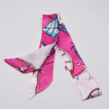 Small Silk Scarf For Women 2019 New Print Handle Bag Ribbons Brand Fashion Head Scarf Small Long Skinny Scarves Wholesale - THE PLACE TO BE !!
