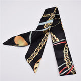 Small Silk Scarf For Women 2019 New Print Handle Bag Ribbons Brand Fashion Head Scarf Small Long Skinny Scarves Wholesale - THE PLACE TO BE !!