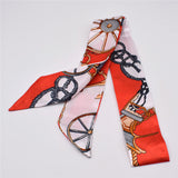 Small Silk Scarf For Women 2019 New Print Handle Bag Ribbons Brand Fashion Head Scarf Small Long Skinny Scarves Wholesale - THE PLACE TO BE !!