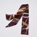 Small Silk Scarf For Women 2019 New Print Handle Bag Ribbons Brand Fashion Head Scarf Small Long Skinny Scarves Wholesale - THE PLACE TO BE !!