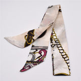 Small Silk Scarf For Women 2019 New Print Handle Bag Ribbons Brand Fashion Head Scarf Small Long Skinny Scarves Wholesale - THE PLACE TO BE !!