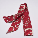 Small Silk Scarf For Women 2019 New Print Handle Bag Ribbons Brand Fashion Head Scarf Small Long Skinny Scarves Wholesale - THE PLACE TO BE !!