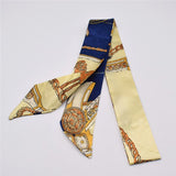 Small Silk Scarf For Women 2019 New Print Handle Bag Ribbons Brand Fashion Head Scarf Small Long Skinny Scarves Wholesale - THE PLACE TO BE !!