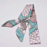Small Silk Scarf For Women 2019 New Print Handle Bag Ribbons Brand Fashion Head Scarf Small Long Skinny Scarves Wholesale - THE PLACE TO BE !!