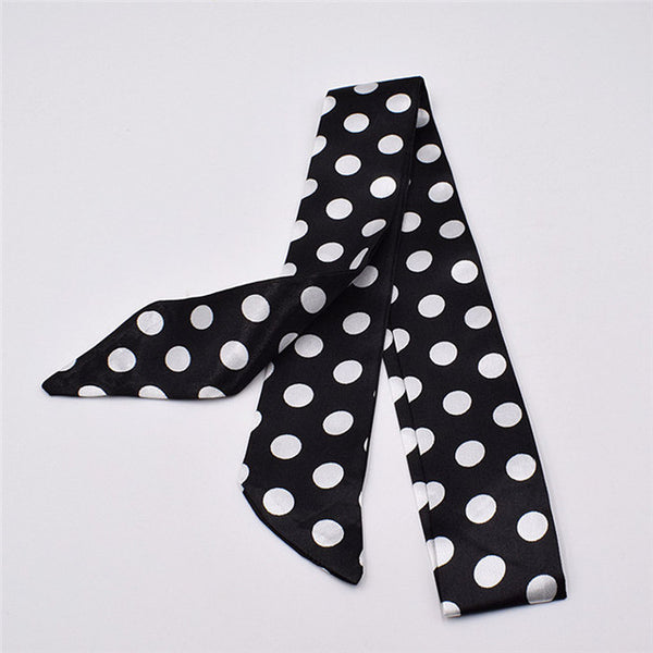 Small Silk Scarf For Women 2019 New Print Handle Bag Ribbons Brand Fashion Head Scarf Small Long Skinny Scarves Wholesale