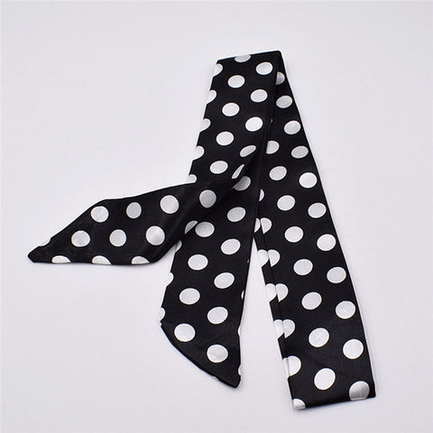 Small Silk Scarf For Women 2019 New Print Handle Bag Ribbons Brand Fashion Head Scarf Small Long Skinny Scarves Wholesale