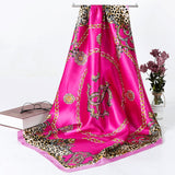 Fashion Shawl Scarf For Women Print Silk Satin Hijab Scarfs Female 90cm*90cm Luxury Brand Square Shawls Scarves For Ladies 2019 - THE PLACE TO BE !!