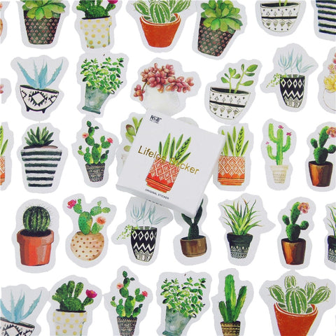 45 Pcs/lot Cute Plant Cactus Mini Paper Sticker Decoration DIY Ablum Diary Scrapbooking Label Sticker Kawaii Stationery