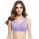 M-3XL Women Underwear Sexy Lingerie Lace Solid Color Cross Side Buckle Wireless Push up Breathable Sleep Sports Bra - THE PLACE TO BE !!