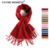CAVME TOP Grade 100% Cashemere Scarf for Girls Boy Kids Red Christmas Solid Color Scarves Gift 28*180cm 120g CUSTOM Letter - THE PLACE TO BE !!