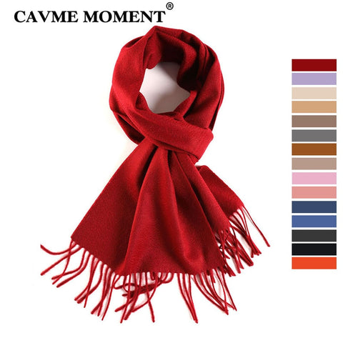 CAVME TOP Grade 100% Cashemere Scarf for Girls Boy Kids Red Christmas Solid Color Scarves Gift 28*180cm 120g CUSTOM Letter - THE PLACE TO BE !!