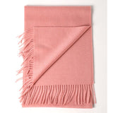 CAVME TOP Grade 100% Cashemere Scarf for Girls Boy Kids Red Christmas Solid Color Scarves Gift 28*180cm 120g CUSTOM Letter - THE PLACE TO BE !!