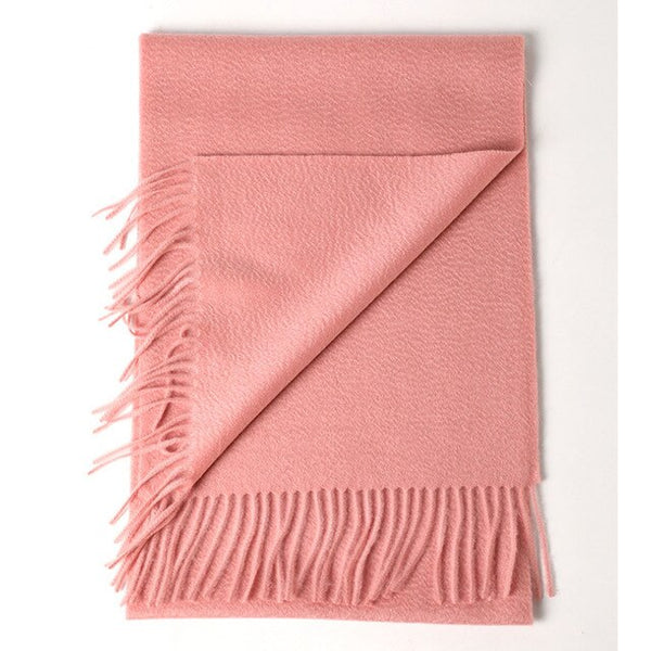 CAVME TOP Grade 100% Cashemere Scarf for Girls Boy Kids Red Christmas Solid Color Scarves Gift 28*180cm 120g CUSTOM Letter