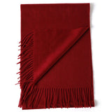 CAVME TOP Grade 100% Cashemere Scarf for Girls Boy Kids Red Christmas Solid Color Scarves Gift 28*180cm 120g CUSTOM Letter - THE PLACE TO BE !!