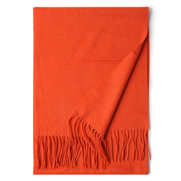 CAVME TOP Grade 100% Cashemere Scarf for Girls Boy Kids Red Christmas Solid Color Scarves Gift 28*180cm 120g CUSTOM Letter