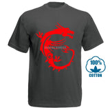 Msi Dragon Gaming Black Tee Size S 3Xl Men'S Cotton T Shirt - THE PLACE TO BE !!