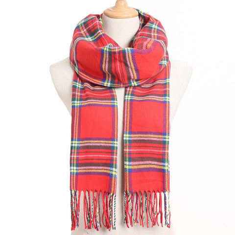 [VIANOSI] 2019 Plaid Winter Scarf Women Warm Foulard Solid Scarves Fashion Casual Scarfs Cashmere Bufandas Hombre