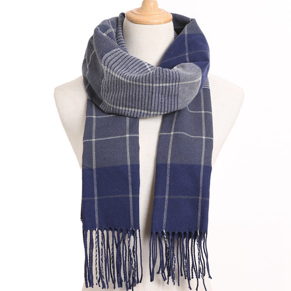 [VIANOSI] 2019 Plaid Winter Scarf Women Warm Foulard Solid Scarves Fashion Casual Scarfs Cashmere Bufandas Hombre