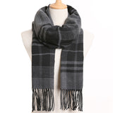 [VIANOSI] 2019 Plaid Winter Scarf Women Warm Foulard Solid Scarves Fashion Casual Scarfs Cashmere Bufandas Hombre - THE PLACE TO BE !!