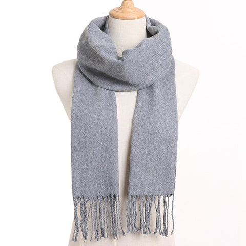 [VIANOSI] 2019 Plaid Winter Scarf Women Warm Foulard Solid Scarves Fashion Casual Scarfs Cashmere Bufandas Hombre