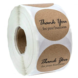 500 Labels per roll Round Natural Kraft Thank You Stickers seal labels Hand Made With Love Stickers Paper Stationery sticker
