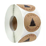 500 Labels per roll Round Natural Kraft Thank You Stickers seal labels Hand Made With Love Stickers Paper Stationery sticker