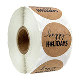 500 Labels per roll Round Natural Kraft Thank You Stickers seal labels Hand Made With Love Stickers Paper Stationery sticker