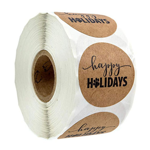 500 Labels per roll Round Natural Kraft Thank You Stickers seal labels Hand Made With Love Stickers Paper Stationery sticker