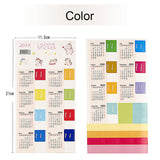 2020 Year Calendar Stickers Index Bookmark Planner Bullet Journal Accessories Decorative Stickers Label Calendar Stationery 2pcs