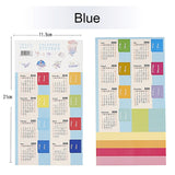 2020 Year Calendar Stickers Index Bookmark Planner Bullet Journal Accessories Decorative Stickers Label Calendar Stationery 2pcs