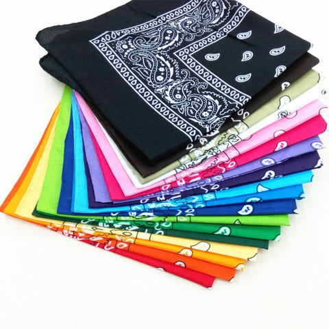 Unisex Men Women Cotton Bandana Hairband Cowboy Mens Biker Sports Headwear Wrist Hairwrap Double Sided Head Wrap Scarf Paisley - THE PLACE TO BE !!