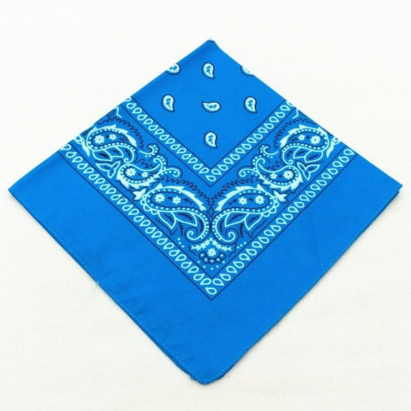 Unisex Men Women Cotton Bandana Hairband Cowboy Mens Biker Sports Headwear Wrist Hairwrap Double Sided Head Wrap Scarf Paisley
