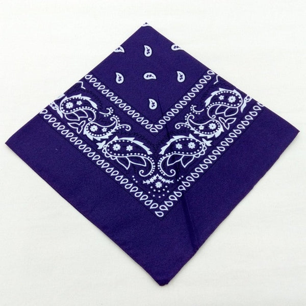 Unisex Men Women Cotton Bandana Hairband Cowboy Mens Biker Sports Headwear Wrist Hairwrap Double Sided Head Wrap Scarf Paisley