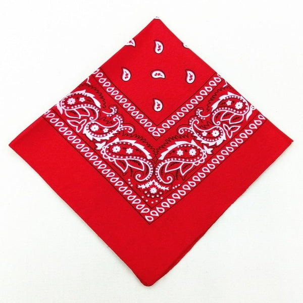 Unisex Men Women Cotton Bandana Hairband Cowboy Mens Biker Sports Headwear Wrist Hairwrap Double Sided Head Wrap Scarf Paisley