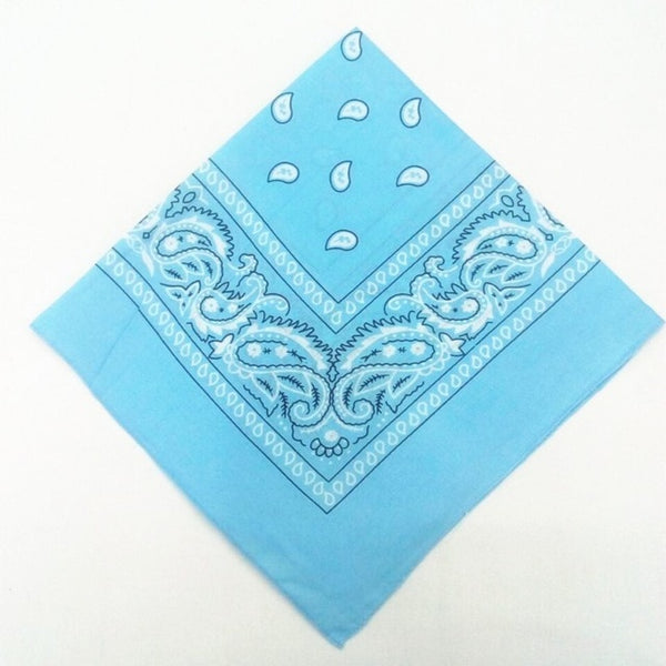 Unisex Men Women Cotton Bandana Hairband Cowboy Mens Biker Sports Headwear Wrist Hairwrap Double Sided Head Wrap Scarf Paisley