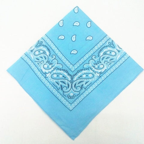 Unisex Men Women Cotton Bandana Hairband Cowboy Mens Biker Sports Headwear Wrist Hairwrap Double Sided Head Wrap Scarf Paisley