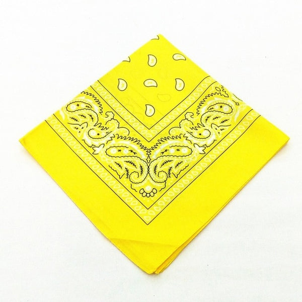 Unisex Men Women Cotton Bandana Hairband Cowboy Mens Biker Sports Headwear Wrist Hairwrap Double Sided Head Wrap Scarf Paisley