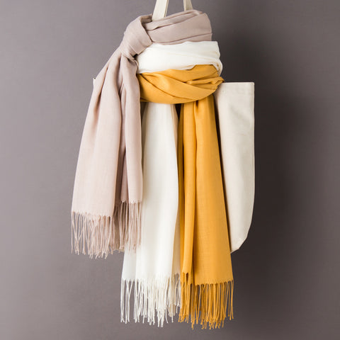 Women Solid Color Cashmere Scarves with Tassel 2019 Autumn New Soft Warm Lady Girls Wraps Thin Long Scarf Female Shawl Men Scarf - THE PLACE TO BE !!