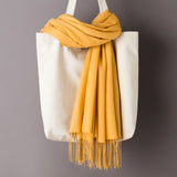Women Solid Color Cashmere Scarves with Tassel 2019 Autumn New Soft Warm Lady Girls Wraps Thin Long Scarf Female Shawl Men Scarf - THE PLACE TO BE !!
