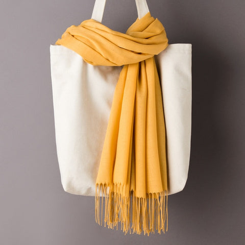 Women Solid Color Cashmere Scarves with Tassel 2019 Autumn New Soft Warm Lady Girls Wraps Thin Long Scarf Female Shawl Men Scarf