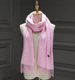 Women solid color cashmere scarves with tassel lady winter autumn long scarf high quality female shawl hot sale men scarf - THE PLACE TO BE !!