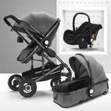 3 in 1 Multifunctional Baby Stroller Folding Carriage High Landscape Gold Red Baby Stroller Newborn Stroller Mother Assistant - THE PLACE TO BE !!