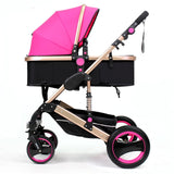 3 in 1 Multifunctional Baby Stroller Folding Carriage High Landscape Gold Red Baby Stroller Newborn Stroller Mother Assistant - THE PLACE TO BE !!